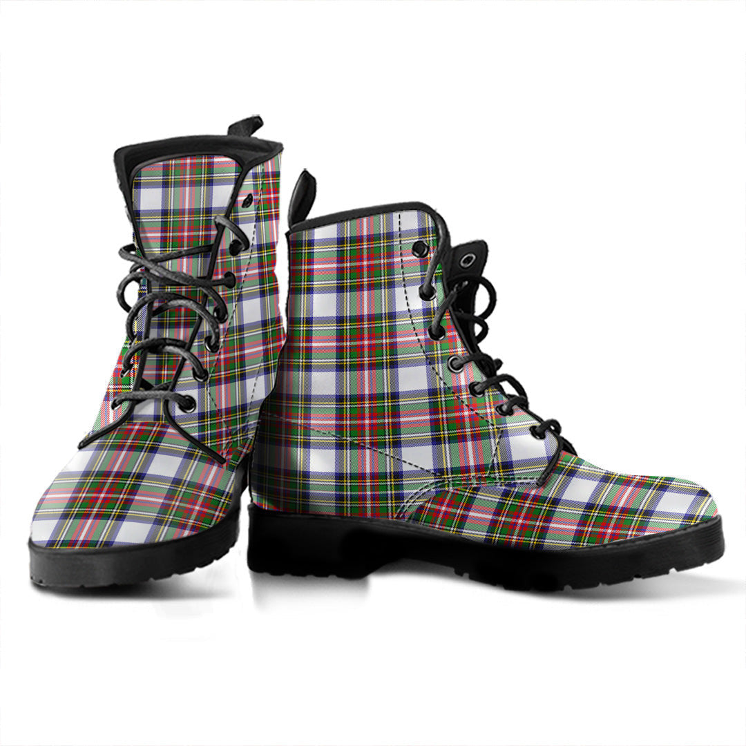 Stewart Dress Modern Tartan Plaid Leather Boots