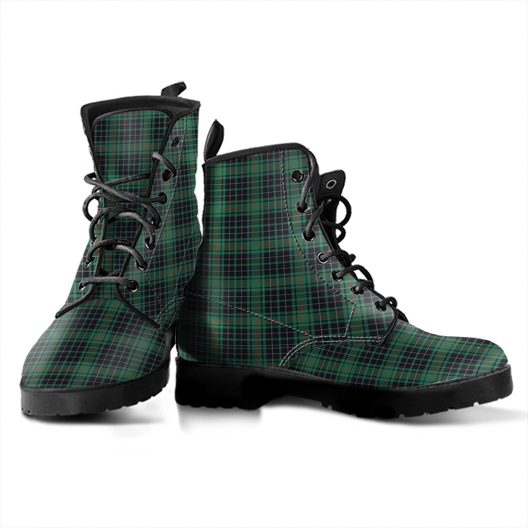 MacAulay Hunting Ancient Tartan Plaid Leather Boots