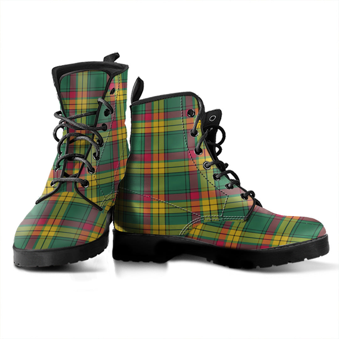 MacMillan Old Ancient Tartan Plaid Leather Boots