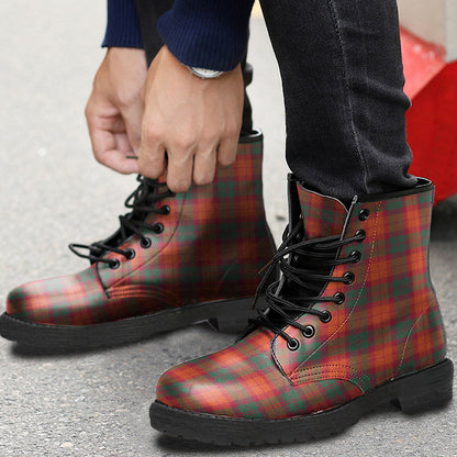 MacNab Ancient Tartan Plaid Leather Boots