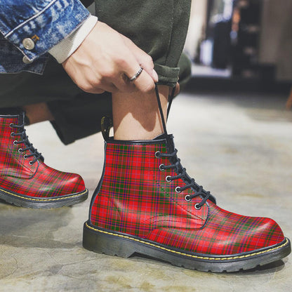 MacDougall Modern Tartan Plaid Leather Boots