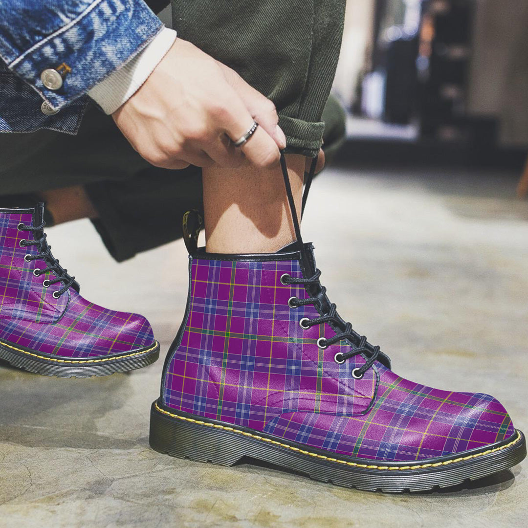 Jackson Tartan Plaid Leather Boots
