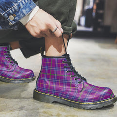Jackson Tartan Plaid Leather Boots