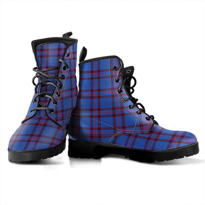 Elliot Modern Tartan Plaid Leather Boots