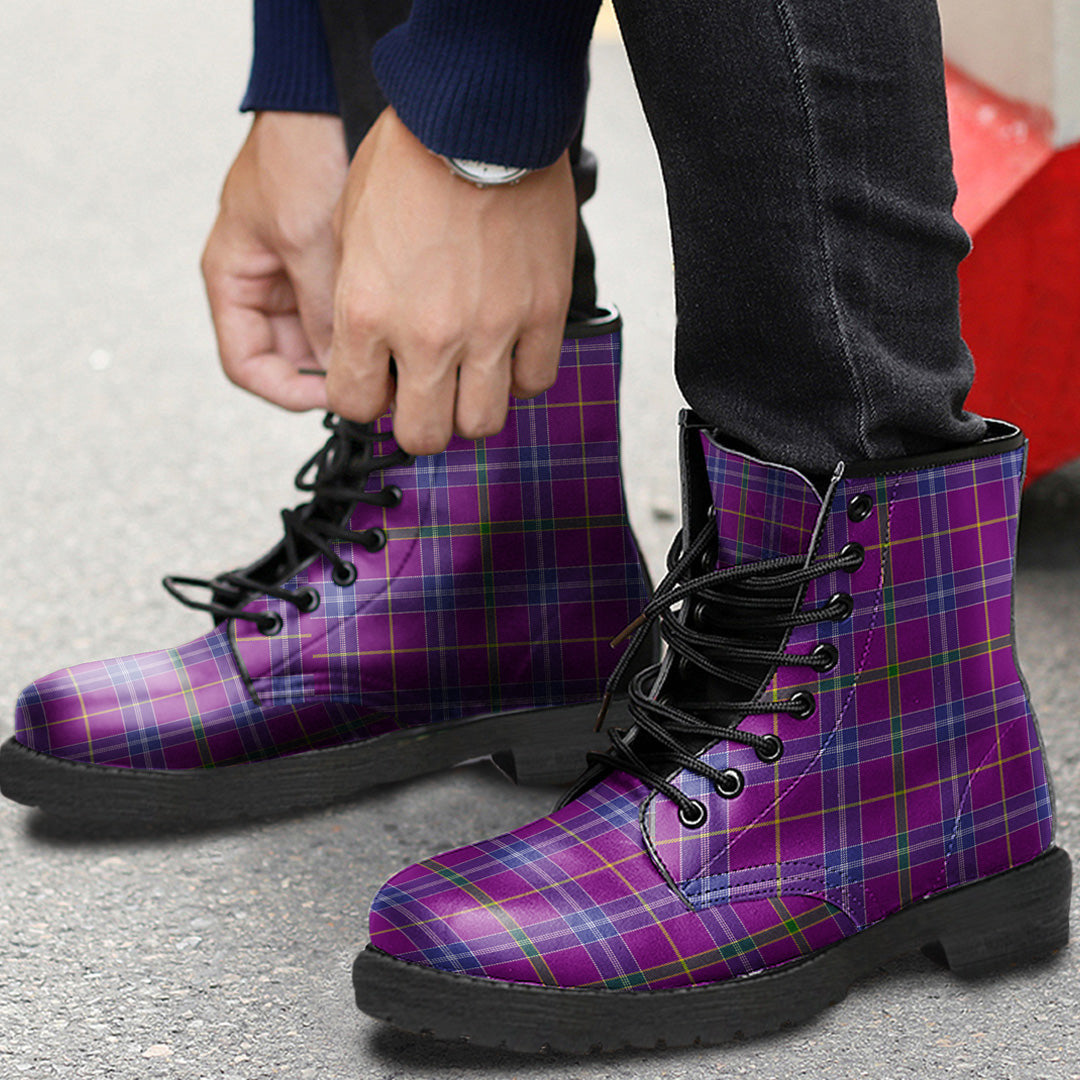 Jackson Tartan Plaid Leather Boots