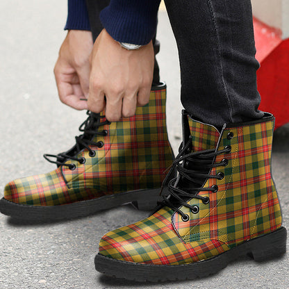 Baxter Tartan Plaid Leather Boots