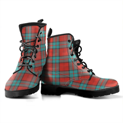 Dunbar Ancient Tartan Plaid Leather Boots