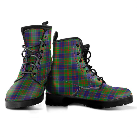 Stewart of Appin Hunting Modern Tartan Plaid Leather Boots