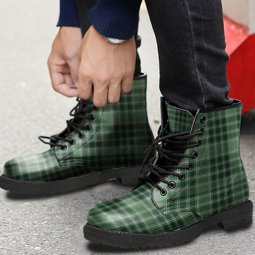 MacDonald Lord of the Isles Hunting Tartan Plaid Leather Boots