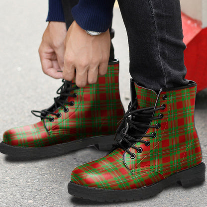 MacGregor Modern Tartan Plaid Leather Boots