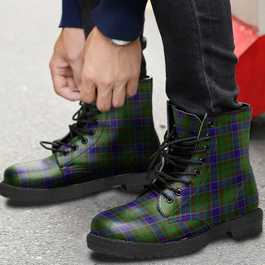 Adam Tartan Plaid Leather Boots