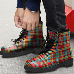 Ogilvie Tartan Plaid Leather Boots