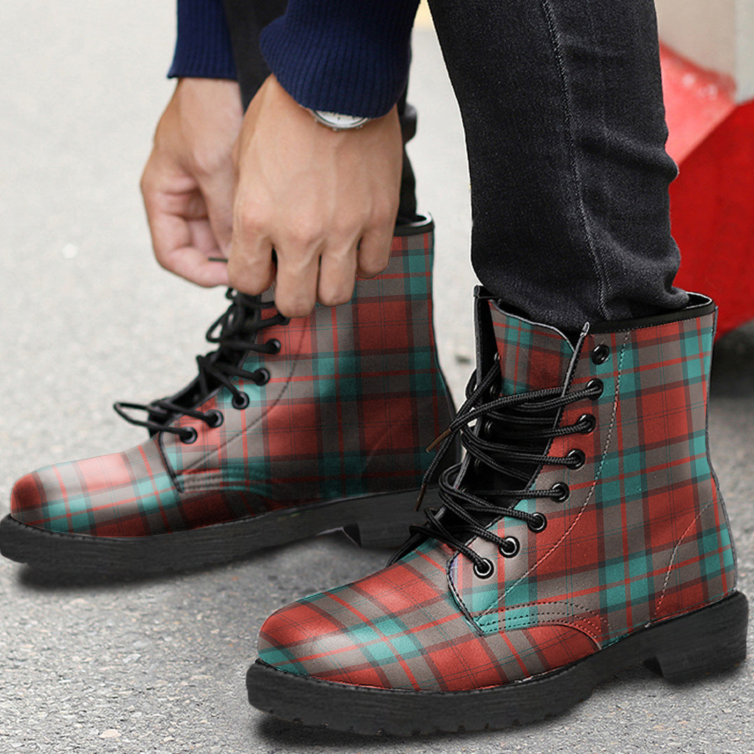 Dunbar Ancient Tartan Plaid Leather Boots