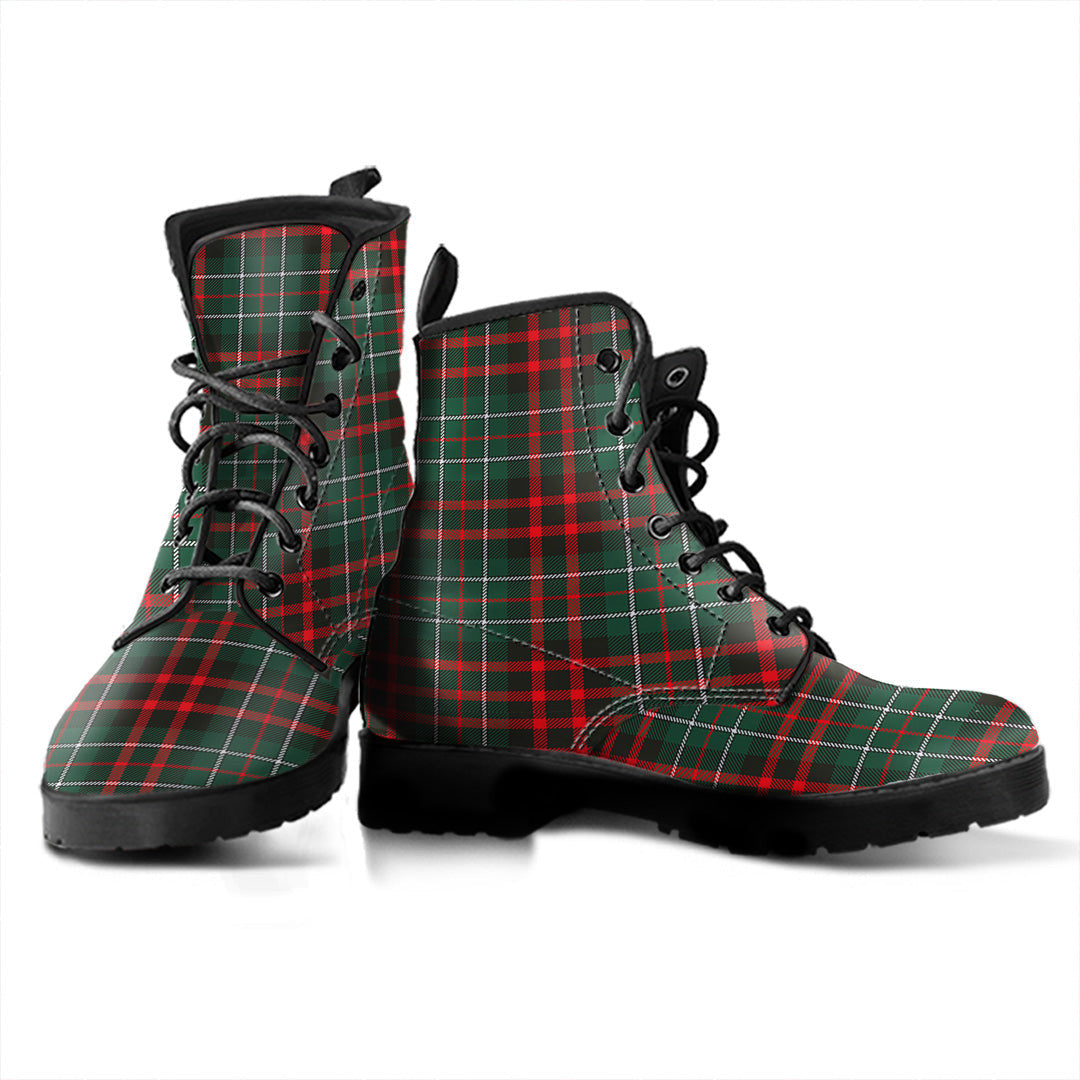 MacDiarmid Modern Tartan Plaid Leather Boots