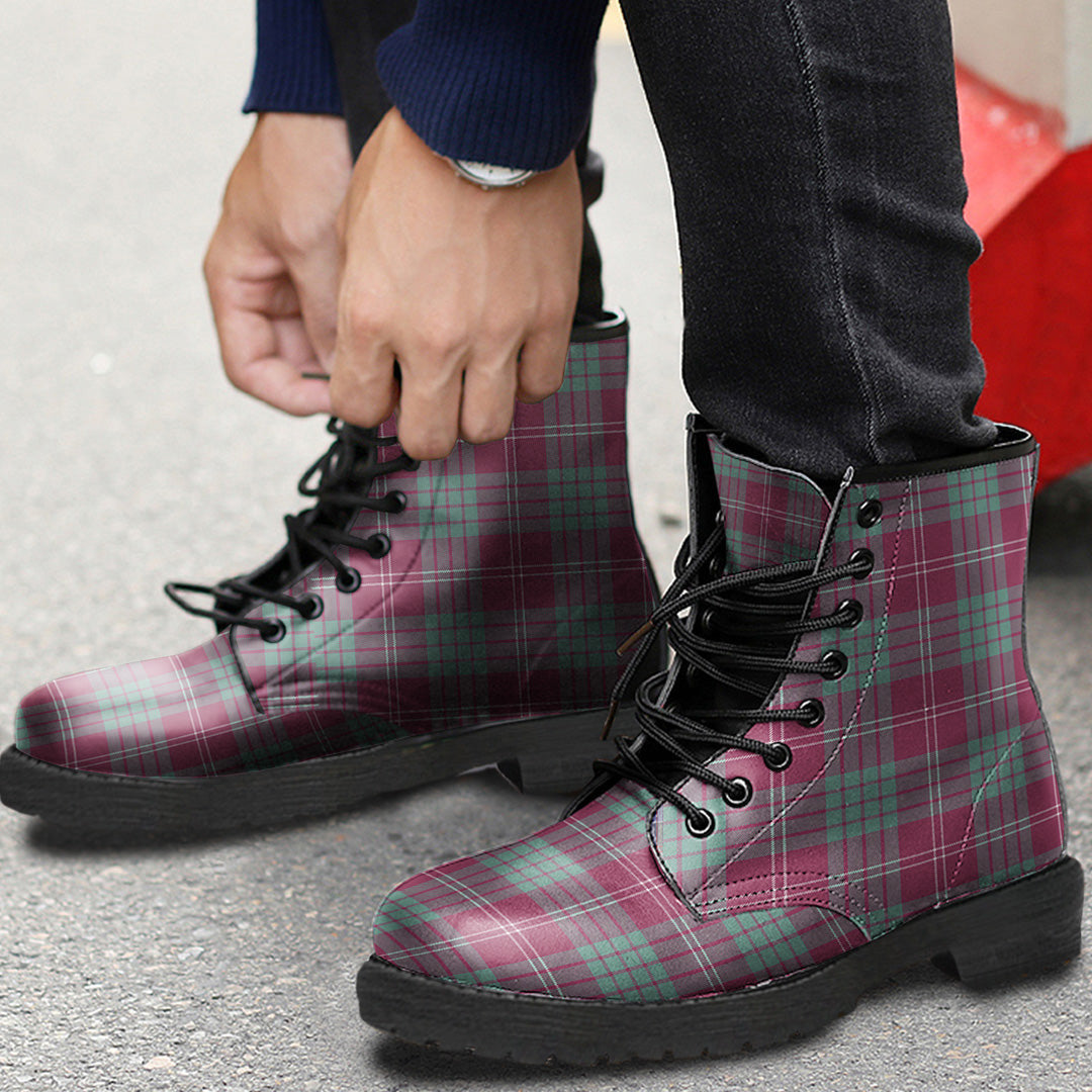 Crawford Ancient Tartan Plaid Leather Boots