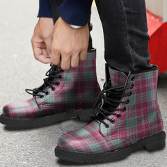 Crawford Ancient Tartan Plaid Leather Boots