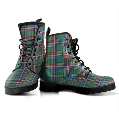 MacFarlane Hunting Ancient Tartan Plaid Leather Boots