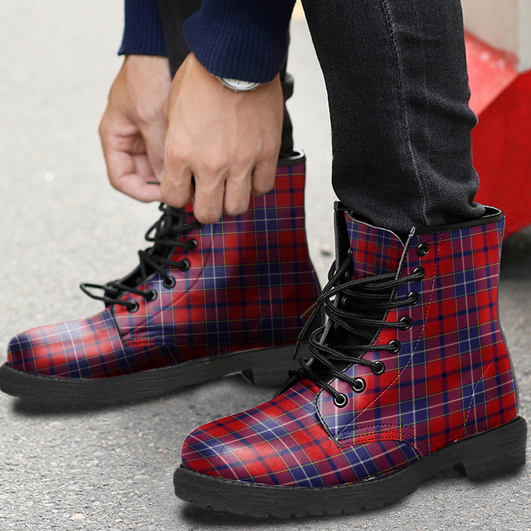 Wishart Dress Tartan Plaid Leather Boots