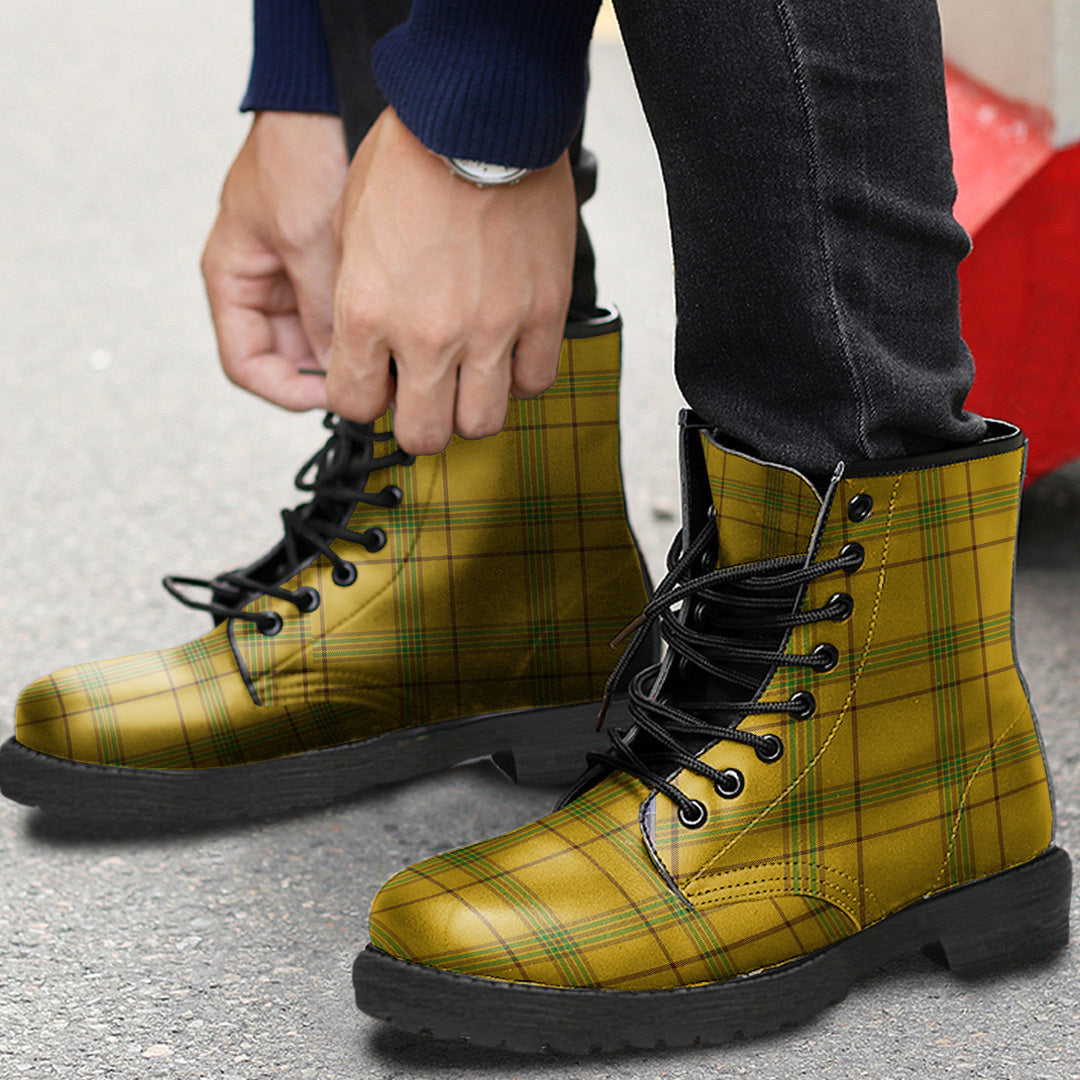 Houston Tartan Plaid Leather Boots
