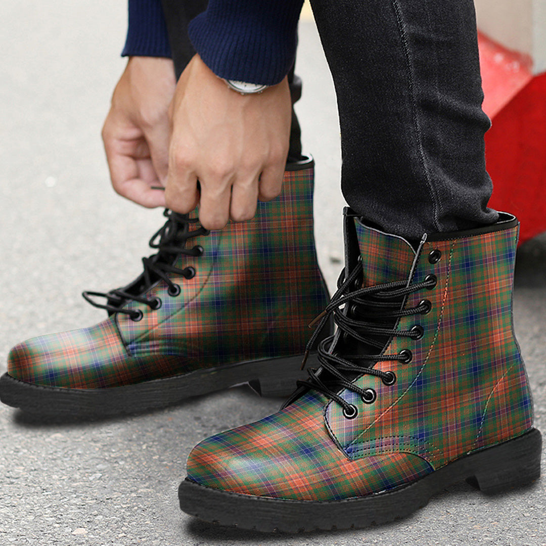 Wilson Ancient Tartan Plaid Leather Boots