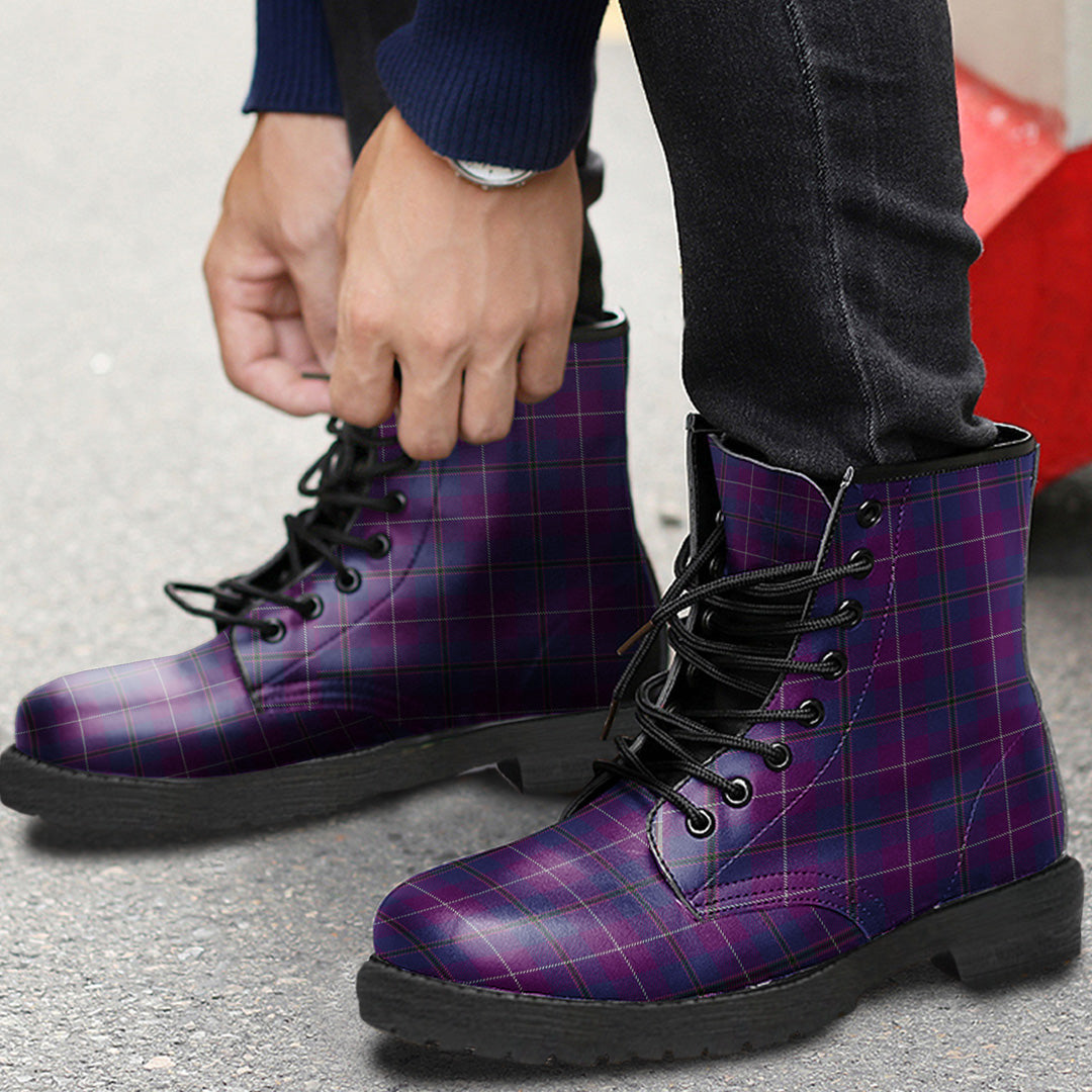Pride of Glencoe Tartan Plaid Leather Boots