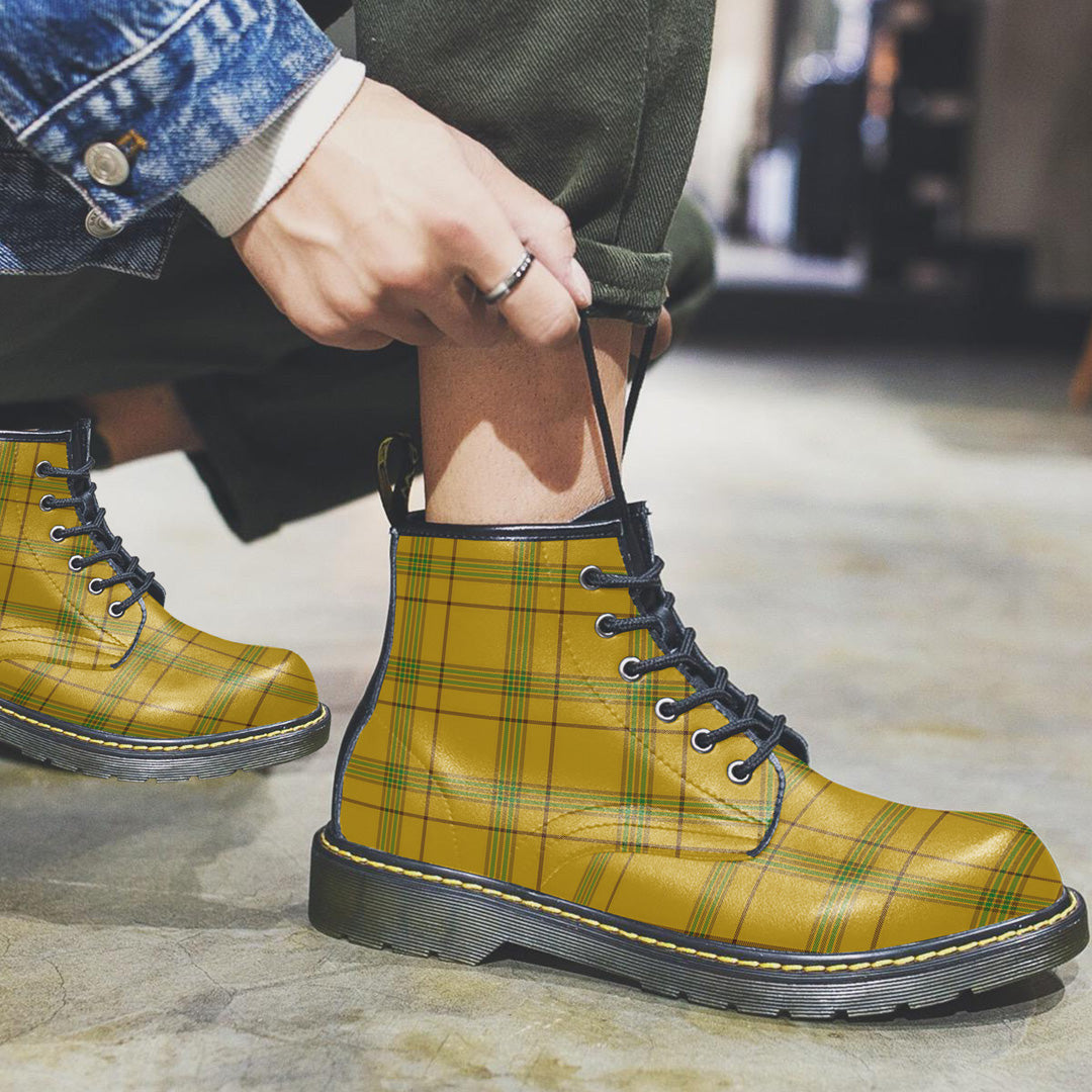 Houston Tartan Plaid Leather Boots