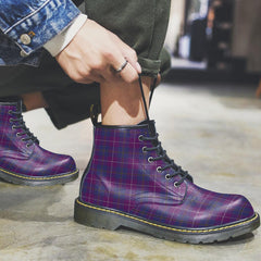 Pride of Glencoe Tartan Plaid Leather Boots