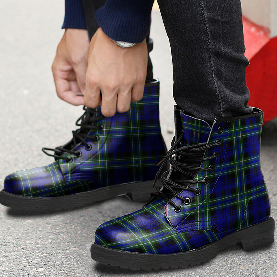 Arbuthnot Modern Tartan Plaid Leather Boots