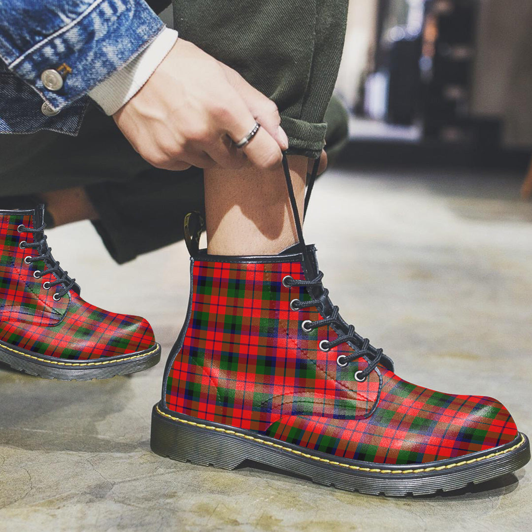 MacNaughton Modern Tartan Plaid Leather Boots
