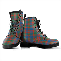 MacIntyre Ancient Tartan Plaid Leather Boots