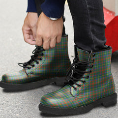 MacKintosh Hunting Ancient Tartan Plaid Leather Boots