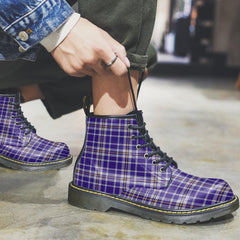 Ochterlony Tartan Plaid Leather Boots