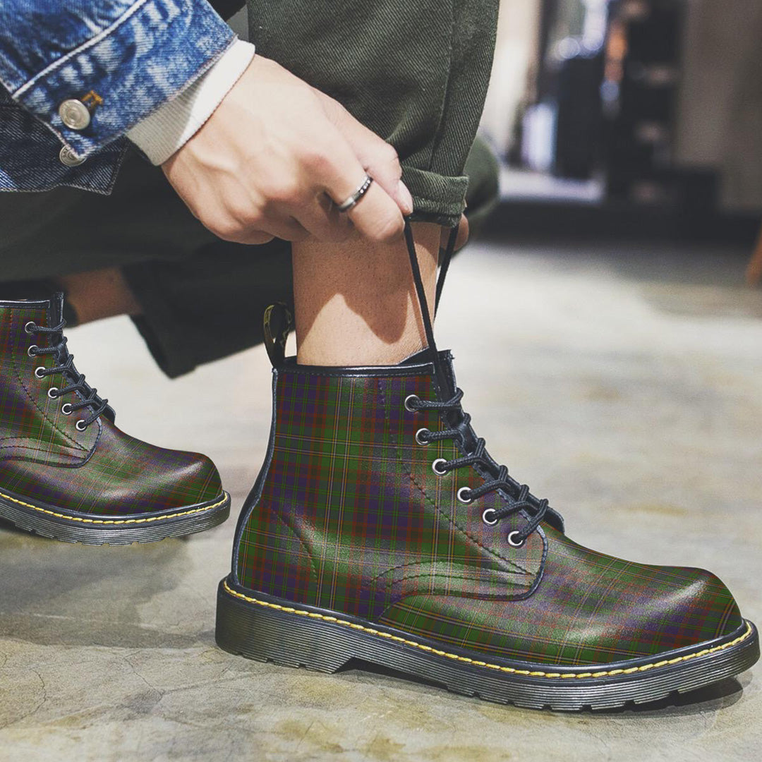 Cunningham Hunting Modern Tartan Plaid Leather Boots