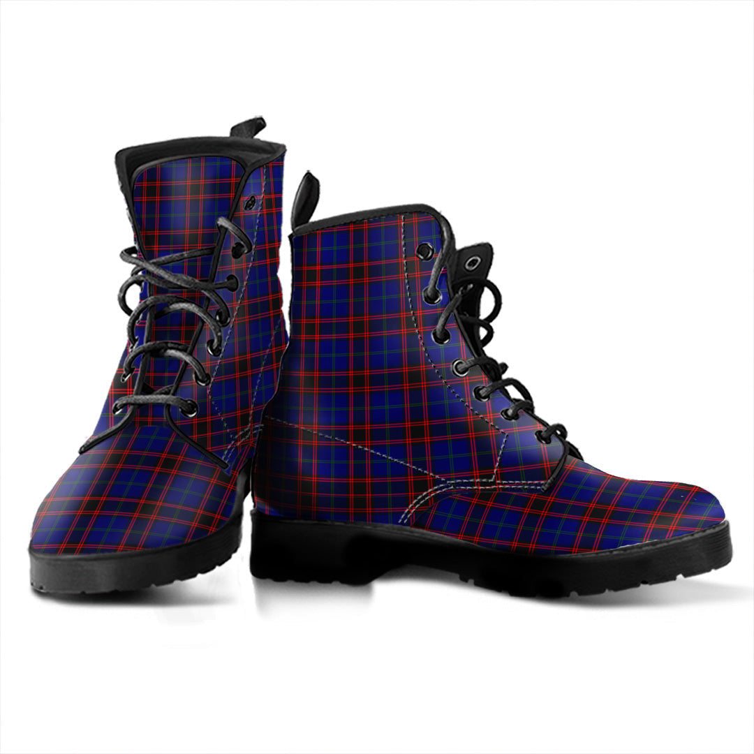 Home Modern Tartan Plaid Leather Boots