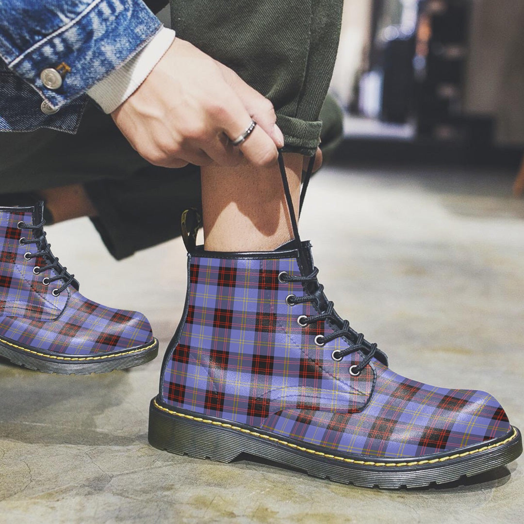 Rutherford Tartan Plaid Leather Boots