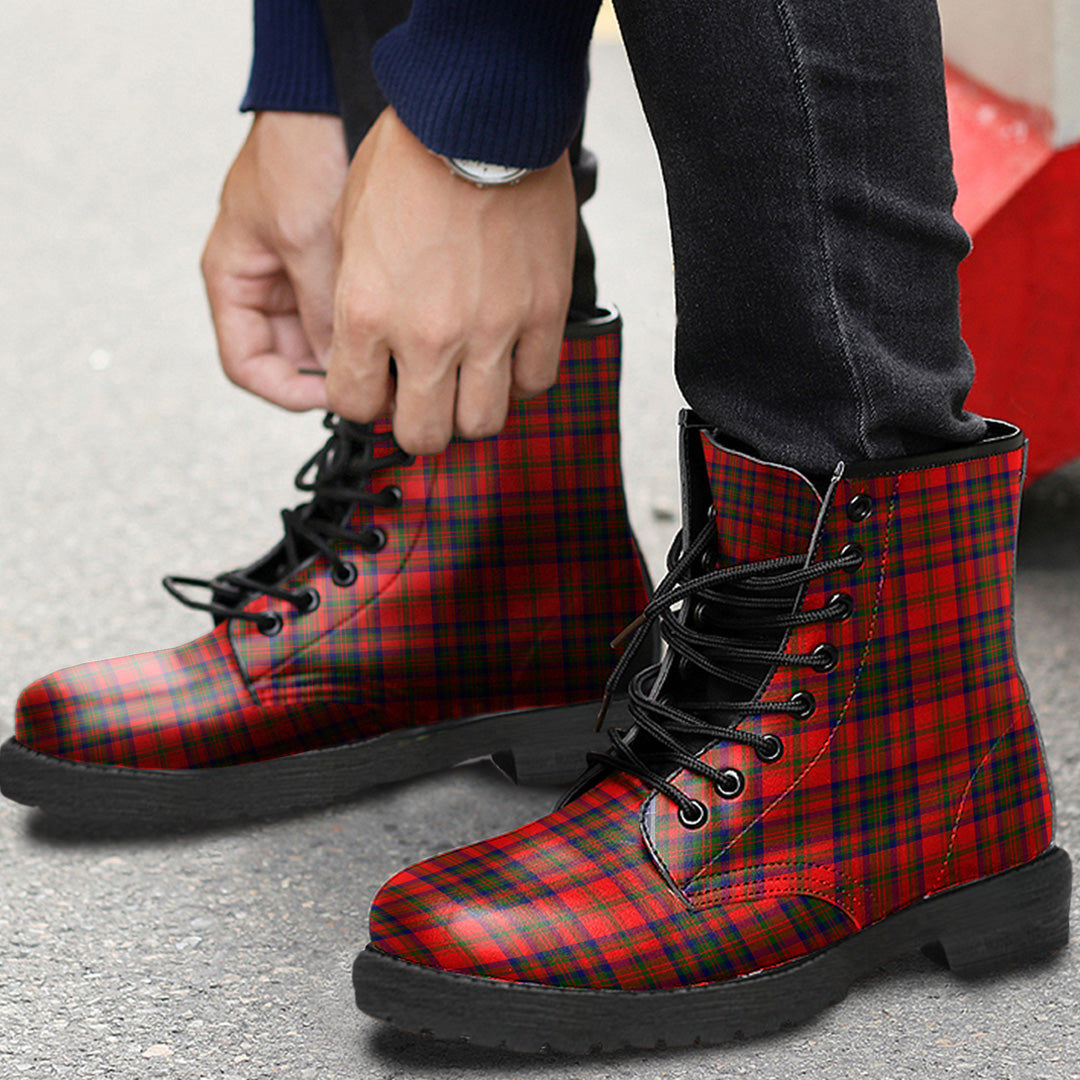 Matheson Modern Tartan Plaid Leather Boots