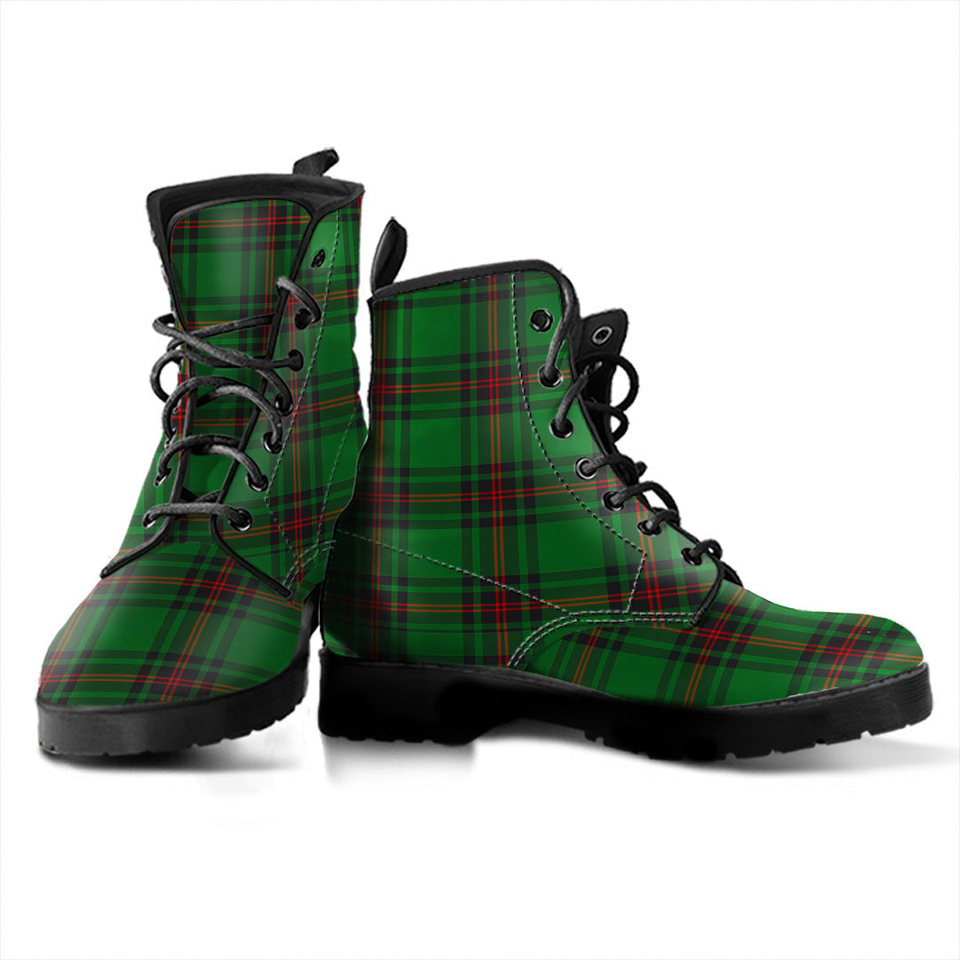 Fife District Tartan Plaid Leather Boots