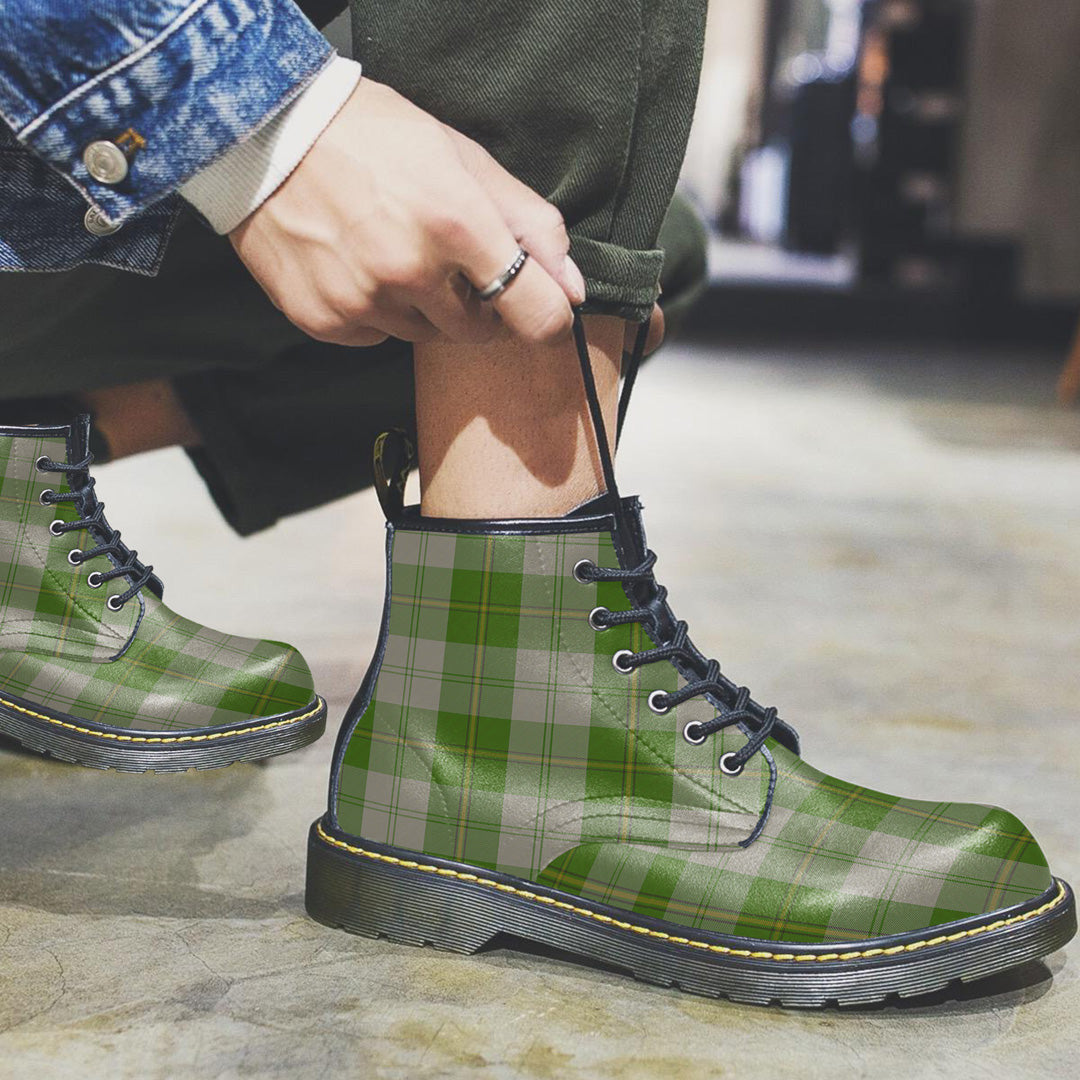 Cunningham Dress Green Dancers Tartan Plaid Leather Boots