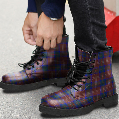 Chisholm Hunting Modern Tartan Plaid Leather Boots