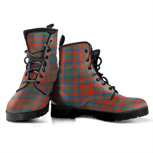 Matheson Ancient Tartan Plaid Leather Boots