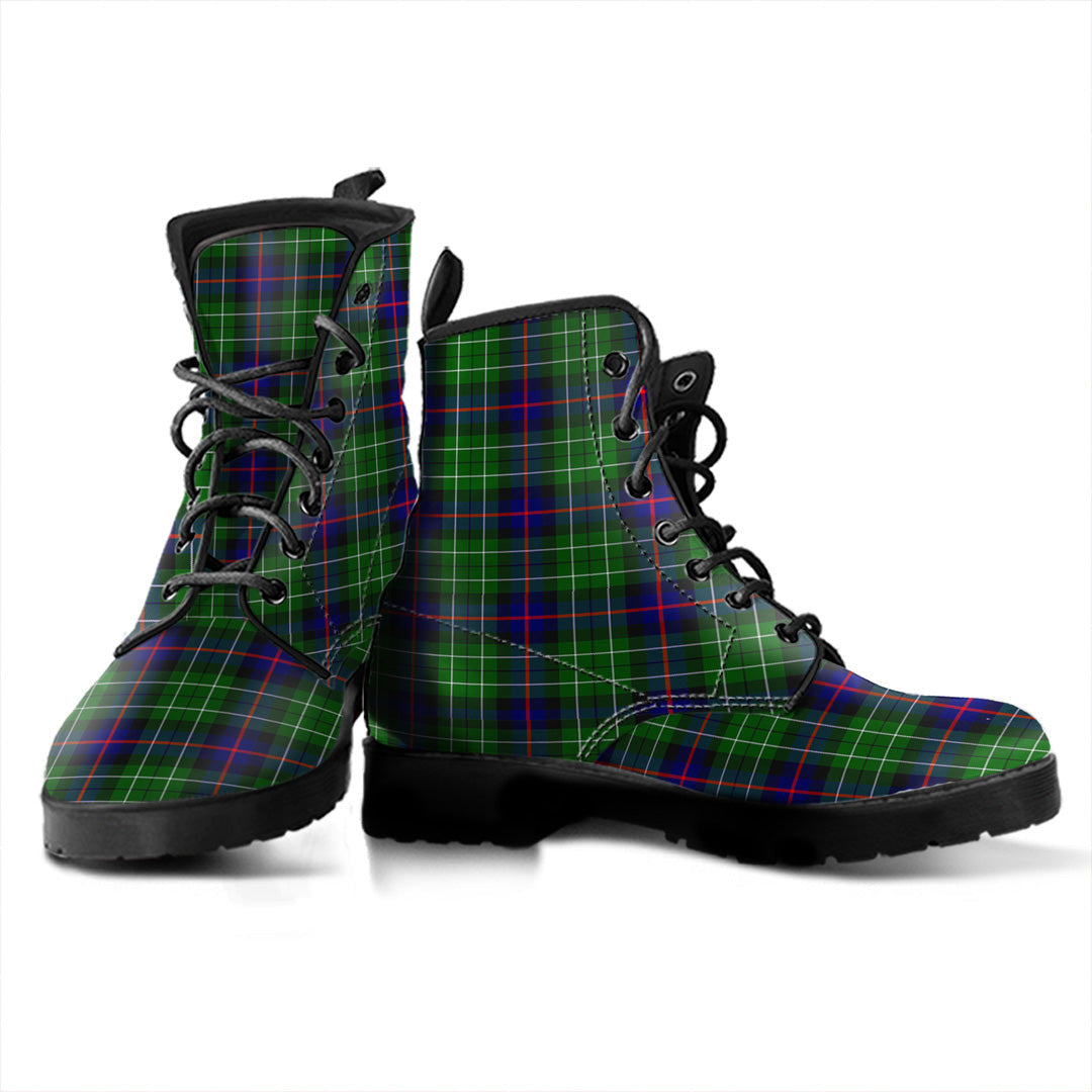 Leslie Hunting Tartan Plaid Leather Boots