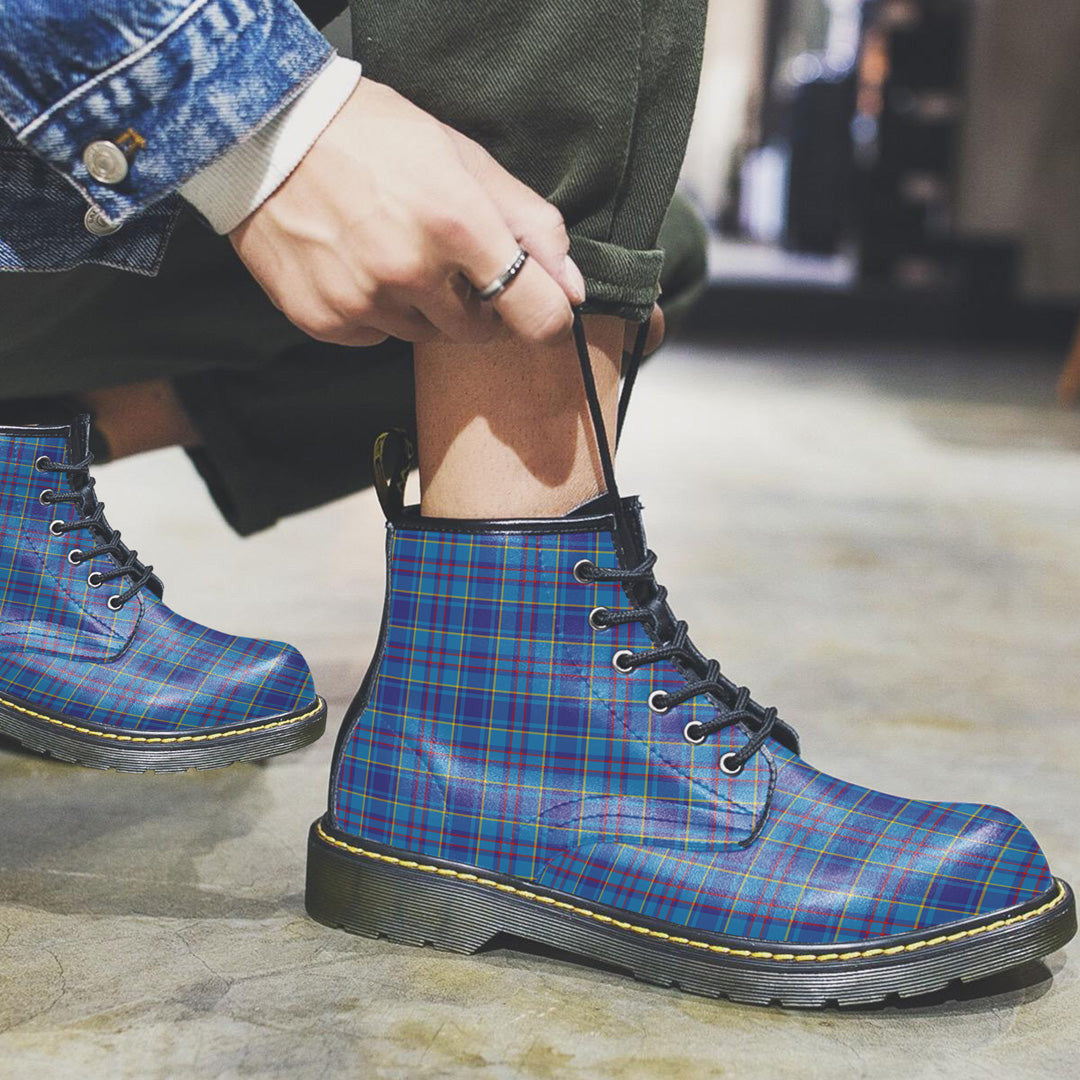 Mercer Modern Tartan Plaid Leather Boots