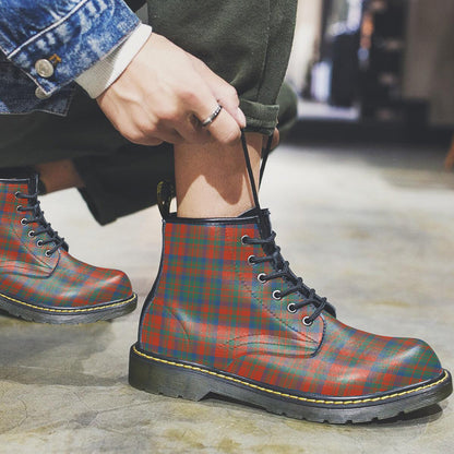 Matheson Ancient Tartan Plaid Leather Boots