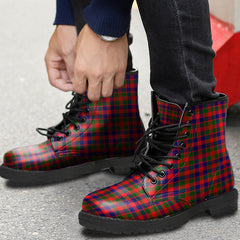 Gow Modern Tartan Plaid Leather Boots