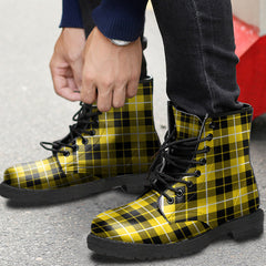 Barclay Dress Modern Tartan Plaid Leather Boots