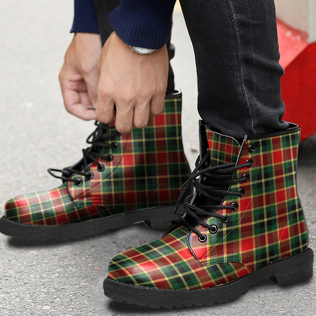 MacLachlan Hunting Modern Tartan Plaid Leather Boots