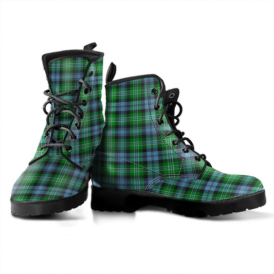 Arbuthnot Ancient Tartan Plaid Leather Boots