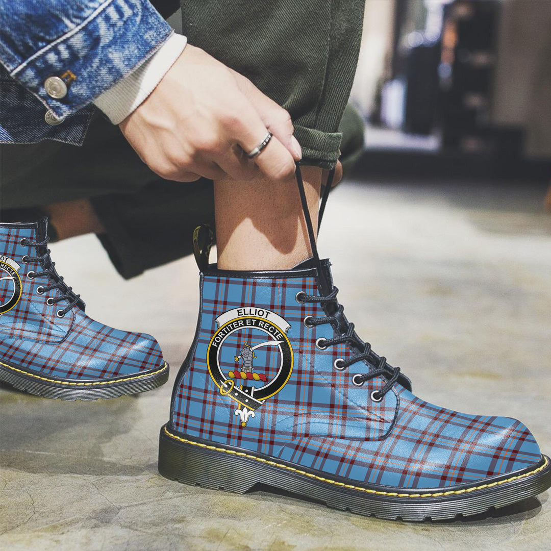 Elliot Ancient Tartan Crest Leather Boots