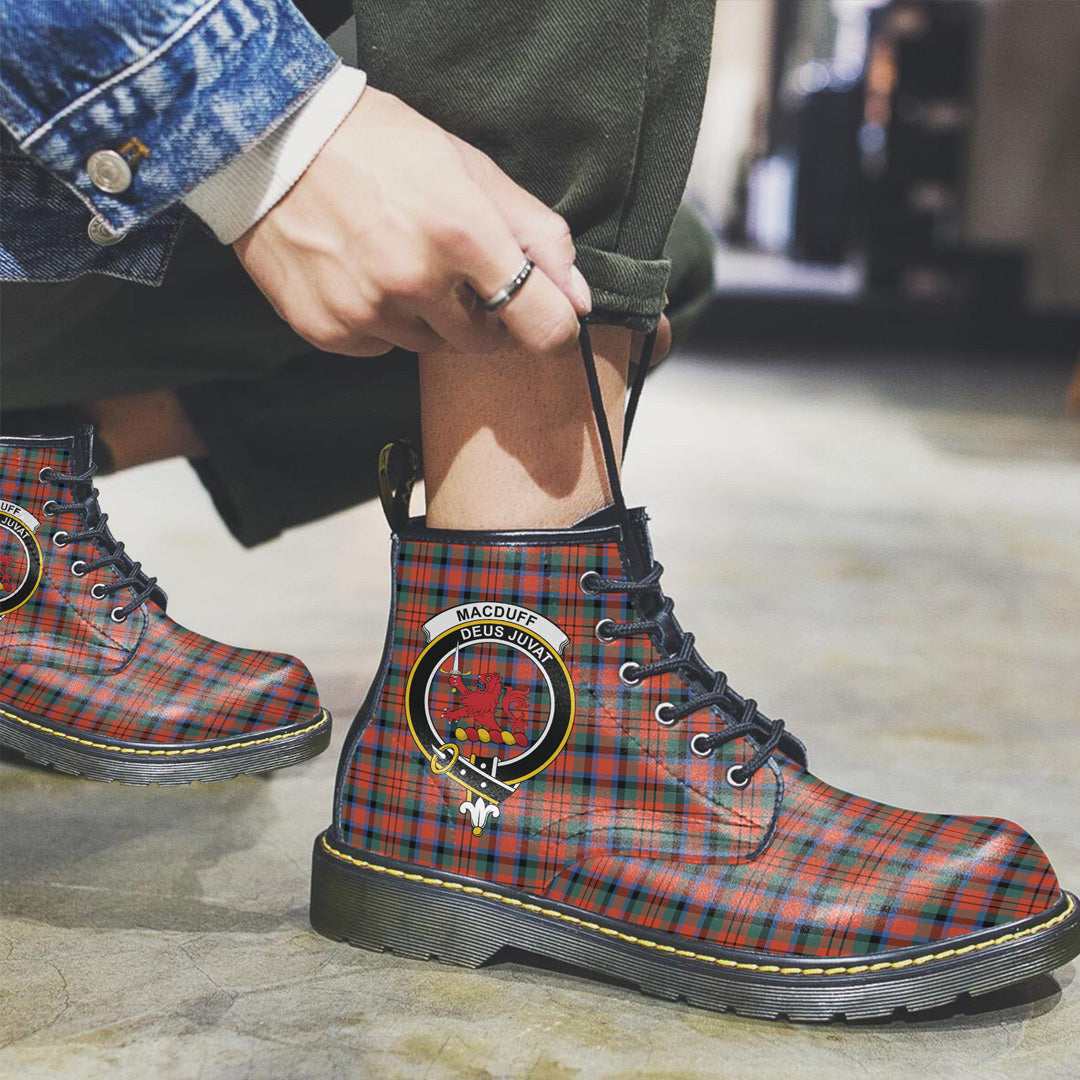 MacDuff Ancient Tartan Crest Leather Boots