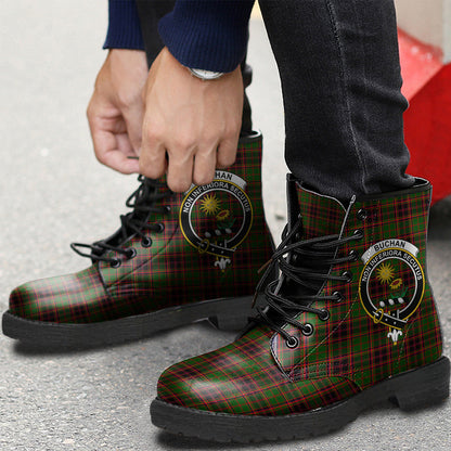 Buchan Modern Tartan Crest Leather Boots